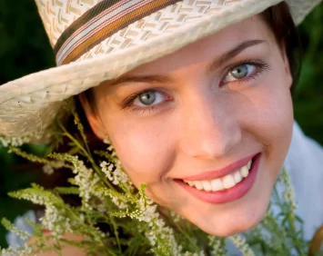 Smiling Billings dentist patient with good dental hygiene